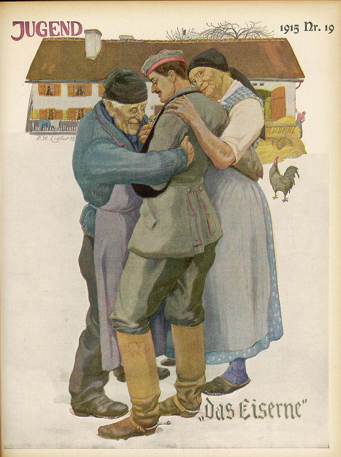 672x900 A German Soldier, Having Been Awarded Drawing - German Soldier Drawing