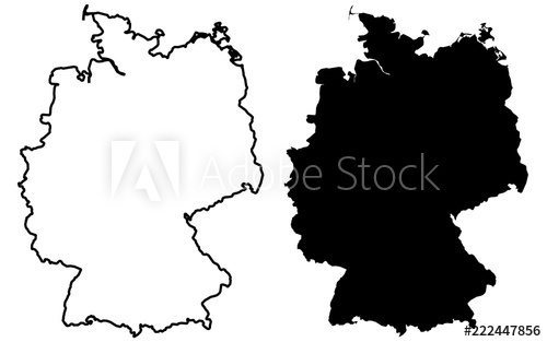 500x313 Simple - Germany Map Drawing