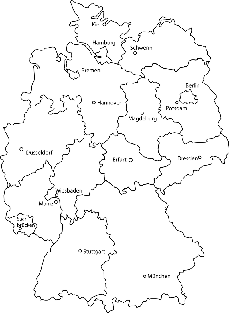 800x1091 Germany Map - Germany Map Drawing