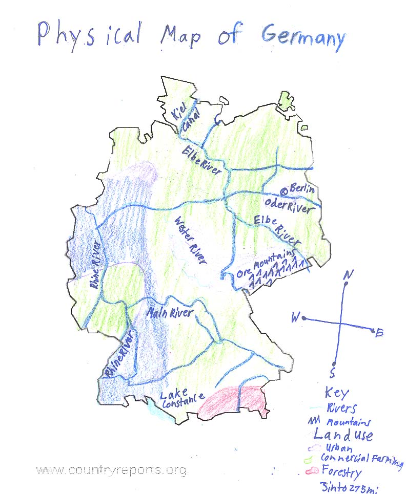 792x965 Ljhsobonk Physical Map Of Germany - Germany Map Drawing