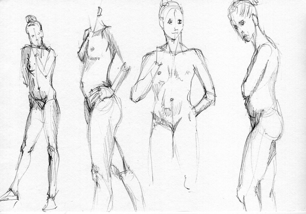 1024x718 Davida Schulman Gesture Drawing Of The Figure - Gesture Figure Drawing