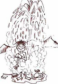 190x276 Swimming In Yellowstone - Geyser Drawing