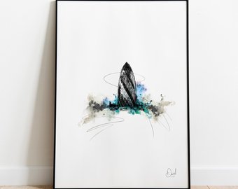 340x270 The Gherkin Drawing Etsy - Gherkin Drawing