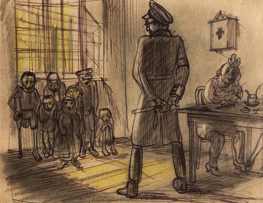 900x695 artists of the warsaw ghetto article culture pl - Ghetto Drawings