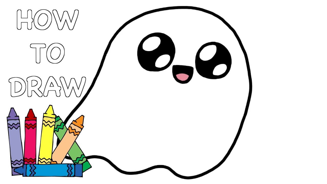 1280x720 How To Draw Cute Ghost - Ghost Cartoon Drawing