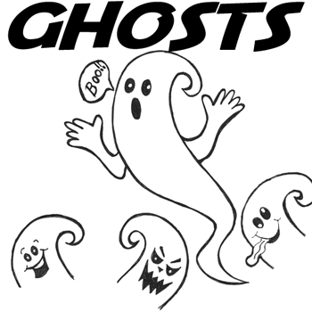 350x350 How To Draw Ghosts With Easy Step - Ghost Cartoon Drawing