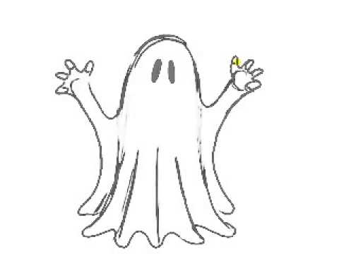 480x360 How To Draw A Ghost Draw Halloween Stuff - Ghost Cartoon Drawing