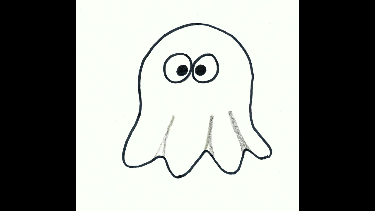 1280x720 How To Draw A Halloween Ghost Cartoon - Ghost Cartoon Drawing