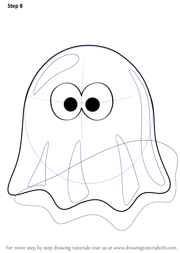 601x844 Learn How To Draw A Ghost Cartoon - Ghost Cartoon Drawing