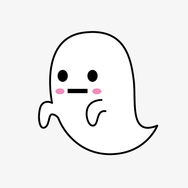 625x625 White Cartoon Ghost, Cartoon Clipart, Cartoon Ghost, Cartoon - Ghost Cartoon Drawing