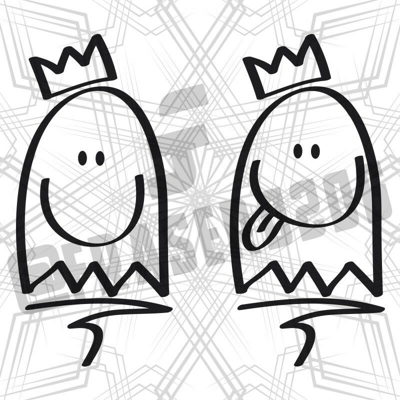 800x800 Doodle Ghost Cute Cartoon Drawing Mac Laptop Ipad Tablet Vinyl - Ghost Cartoon Drawing