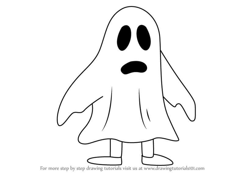 800x567 Learn How To Draw Ghost From Uncle Grandpa - Ghost Drawing