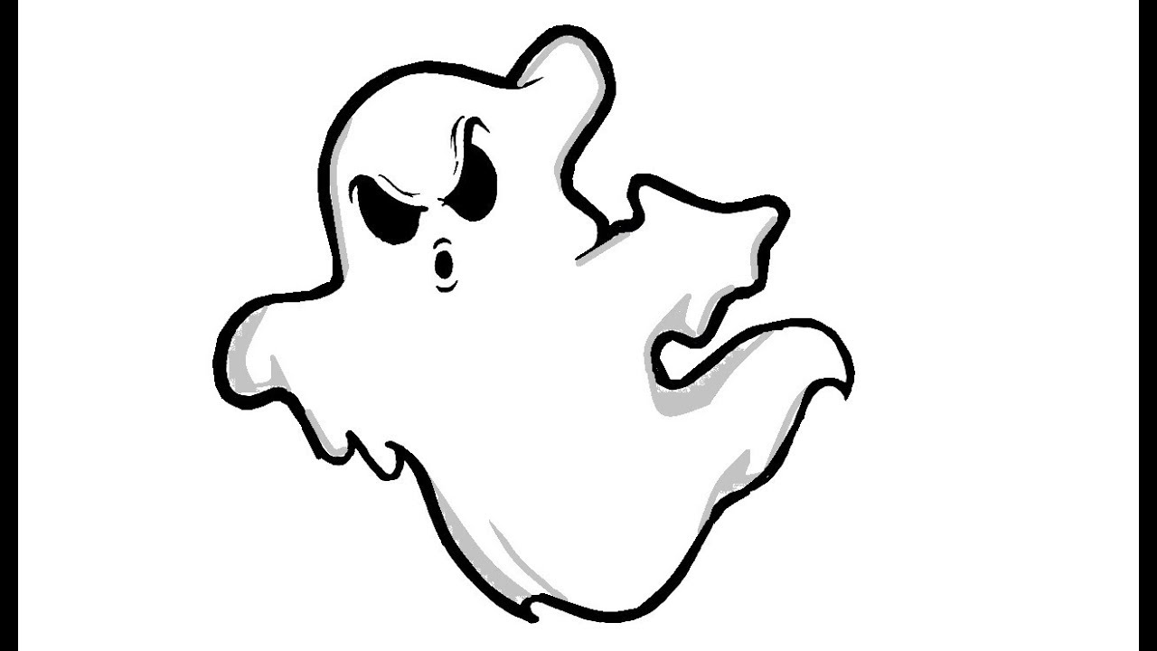 1280x720 Simple Way To Draw A Cute Ghost - Ghost Drawing