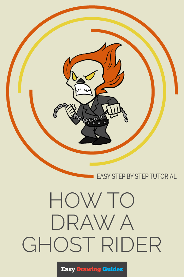 600x900 How To Draw A Ghost Rider - Ghost Drawing Easy