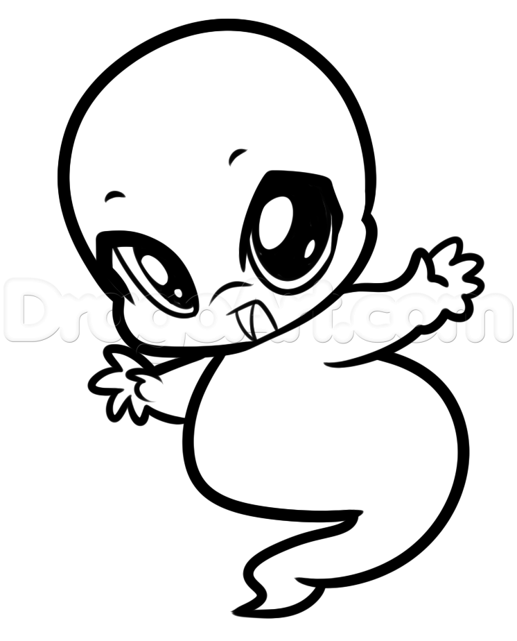 746x924 Step Casper The Friendly Ghost Drawing Tutorial - Ghost Drawing Easy