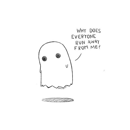 500x500 Poor Little Ghost Illustrations Cute Drawings Tumblr, Drawings - Ghost Drawing Easy