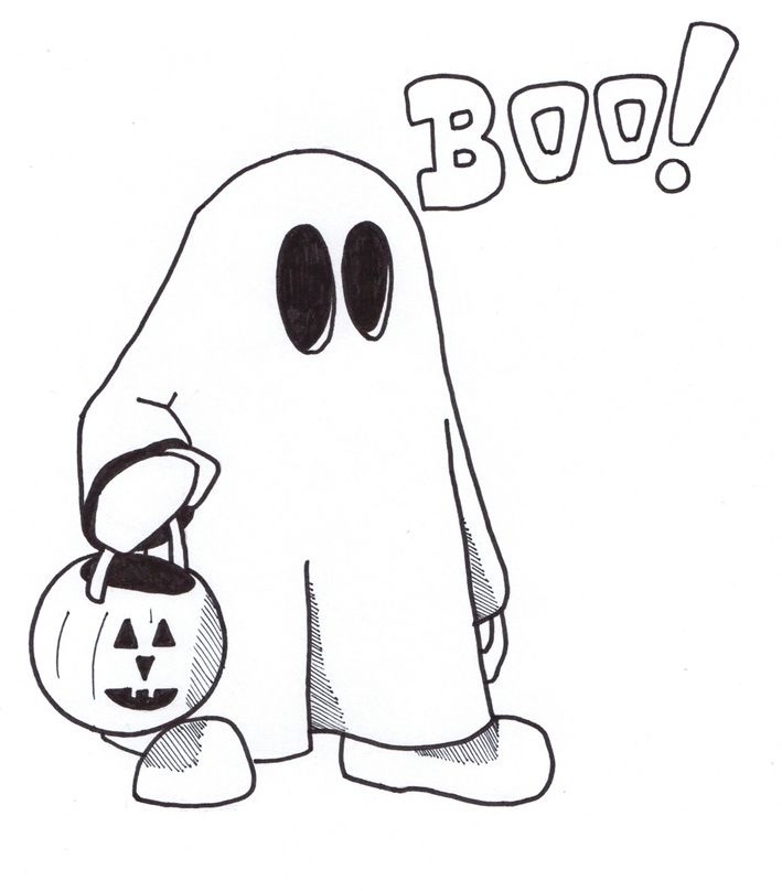 709x808 Free Printable Ghost Coloring Pages For Kids - Ghost Drawing For Kids