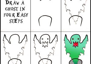 300x210 halloween ghost drawing how to draw a halloween ghost cartoon - Ghost Drawing For Kids