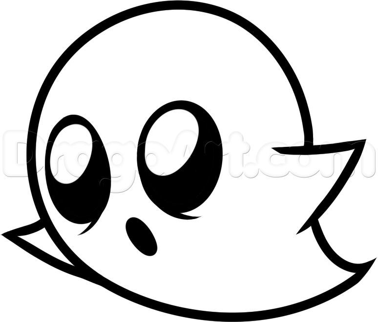 774x660 How To Draw A Cute Ghost, Step - Ghost Drawing For Kids