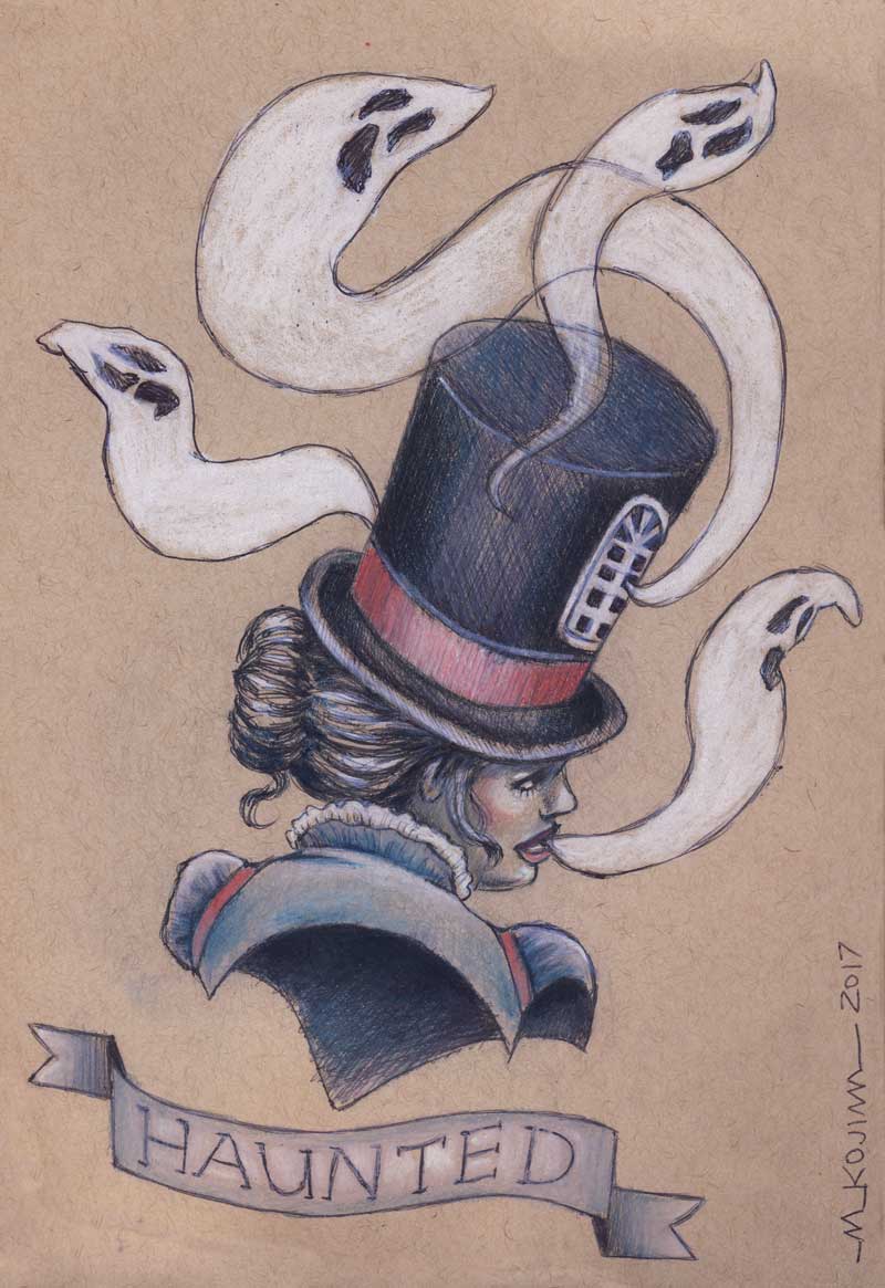 800x1165 What Would You Do With A Haunted Hat - Ghost Drawing Images