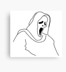 210x230 Ghostface Drawing Canvas Prints Redbubble - Ghost Face Drawing