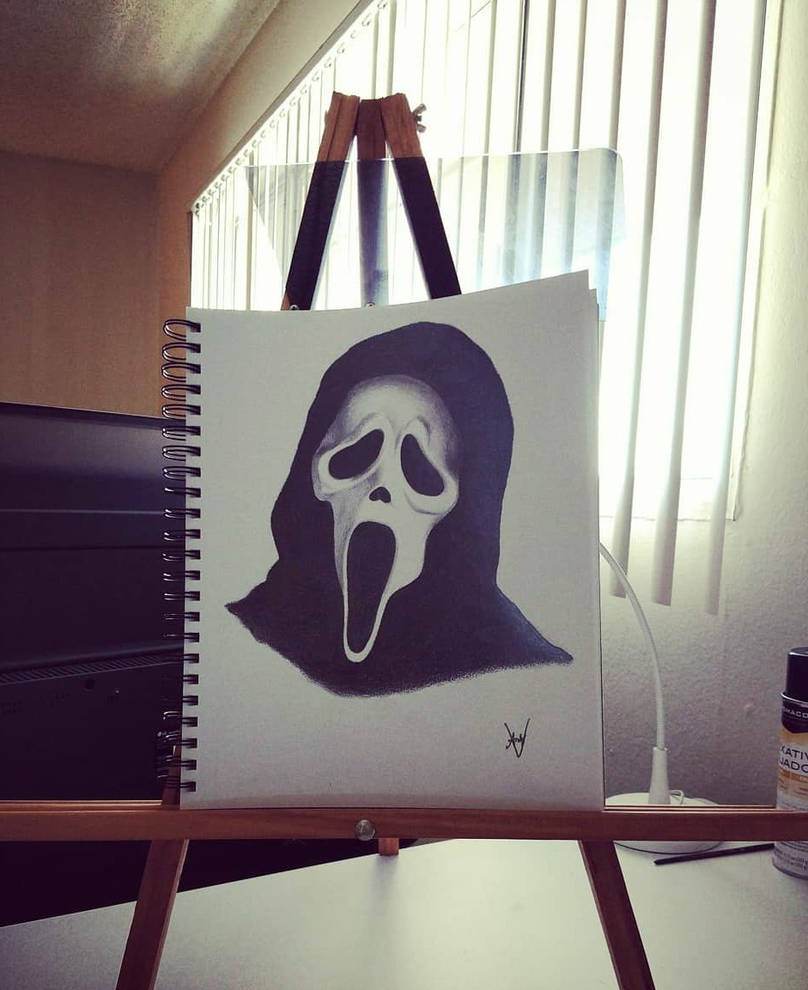 808x990 Ghostface Drawing - Ghost Face Drawing