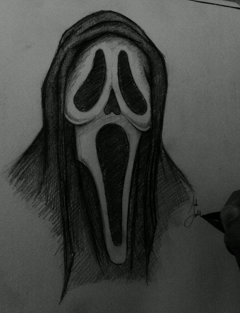 Ghost Face Drawing at Explore collection of Ghost