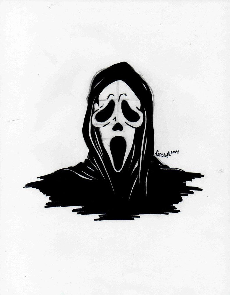 Ghost Drawing Face For Free Download - Ghost Face Drawing. 