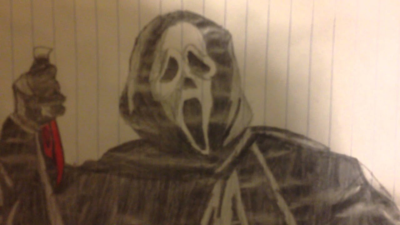 1280x720 My Ghostface Drawing - Ghost Face Drawing