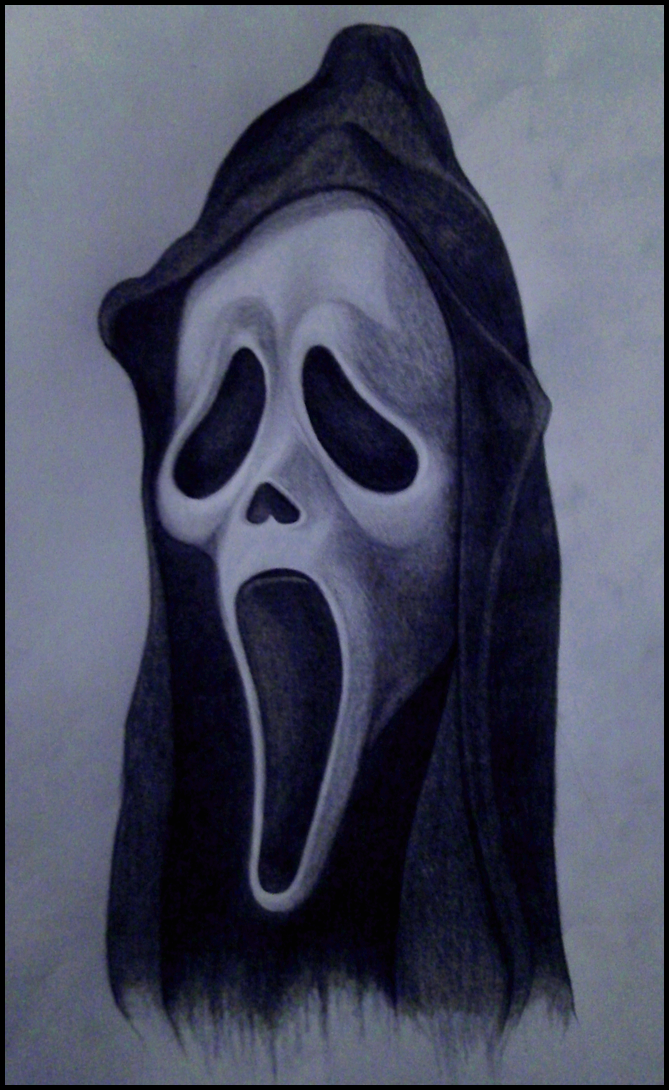 669x1090 Scream Mask Drawing Drawings And Paintings Horror Movie - Ghost Face Drawing