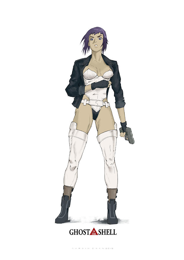 636x900 Ghost In The Shell Digital Art - Ghost In The Shell Drawing