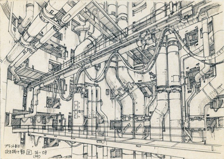 768x546 Anime Architecture How Ghost In The Shell Was Built - Ghost In The Shell Drawing