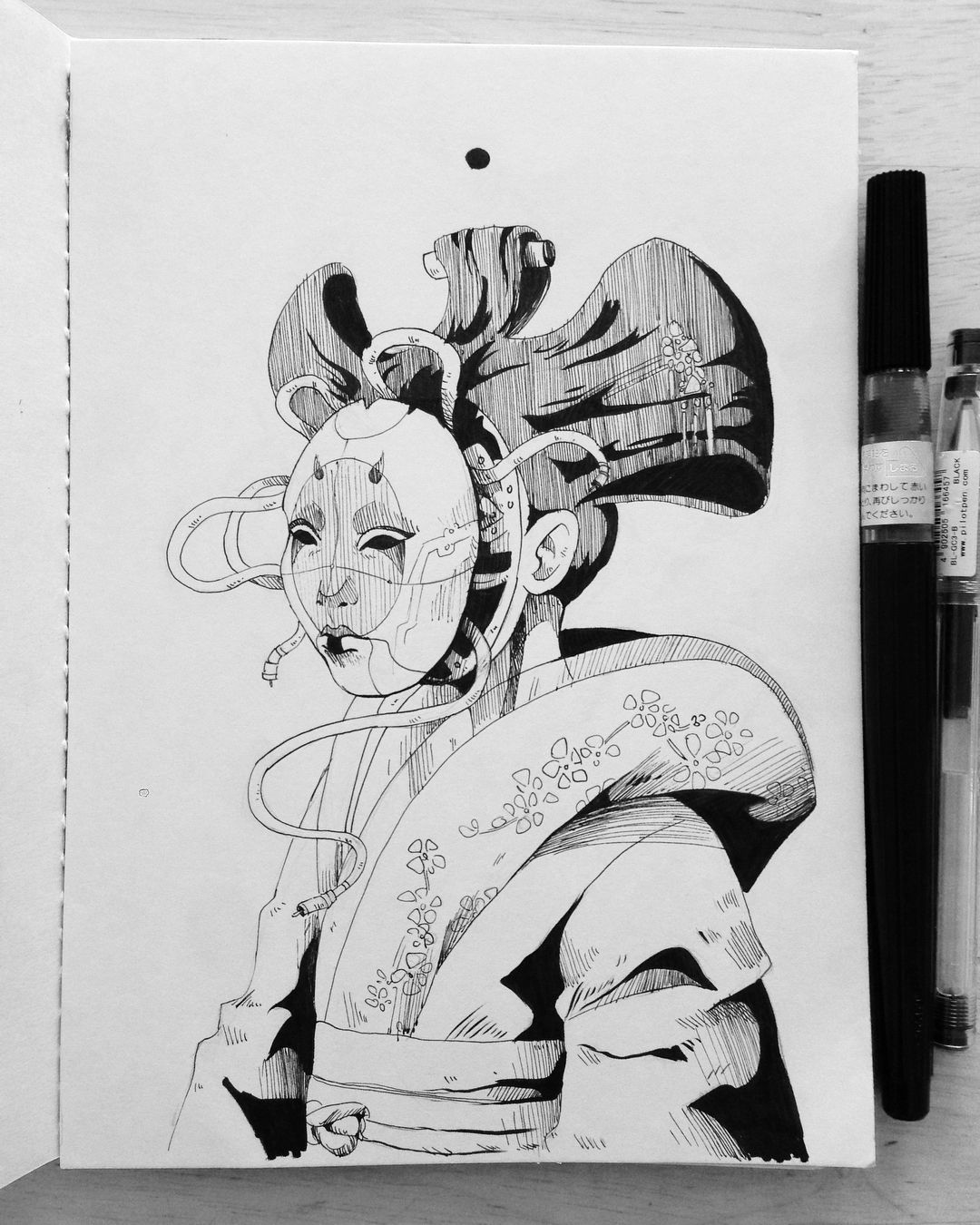 1080x1350 Sketch Pad Inspiration In Creepy - Ghost In The Shell Drawing