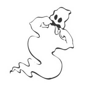 300x300 Free Clipart Picture Of A Ghost Making A Face - Ghost Line Drawing