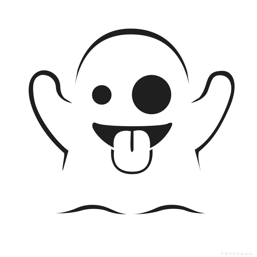 1024x1024 Ghost Free Emoji Pumpkin Templates Popsugar Tech Photo - Ghost Outline Drawing