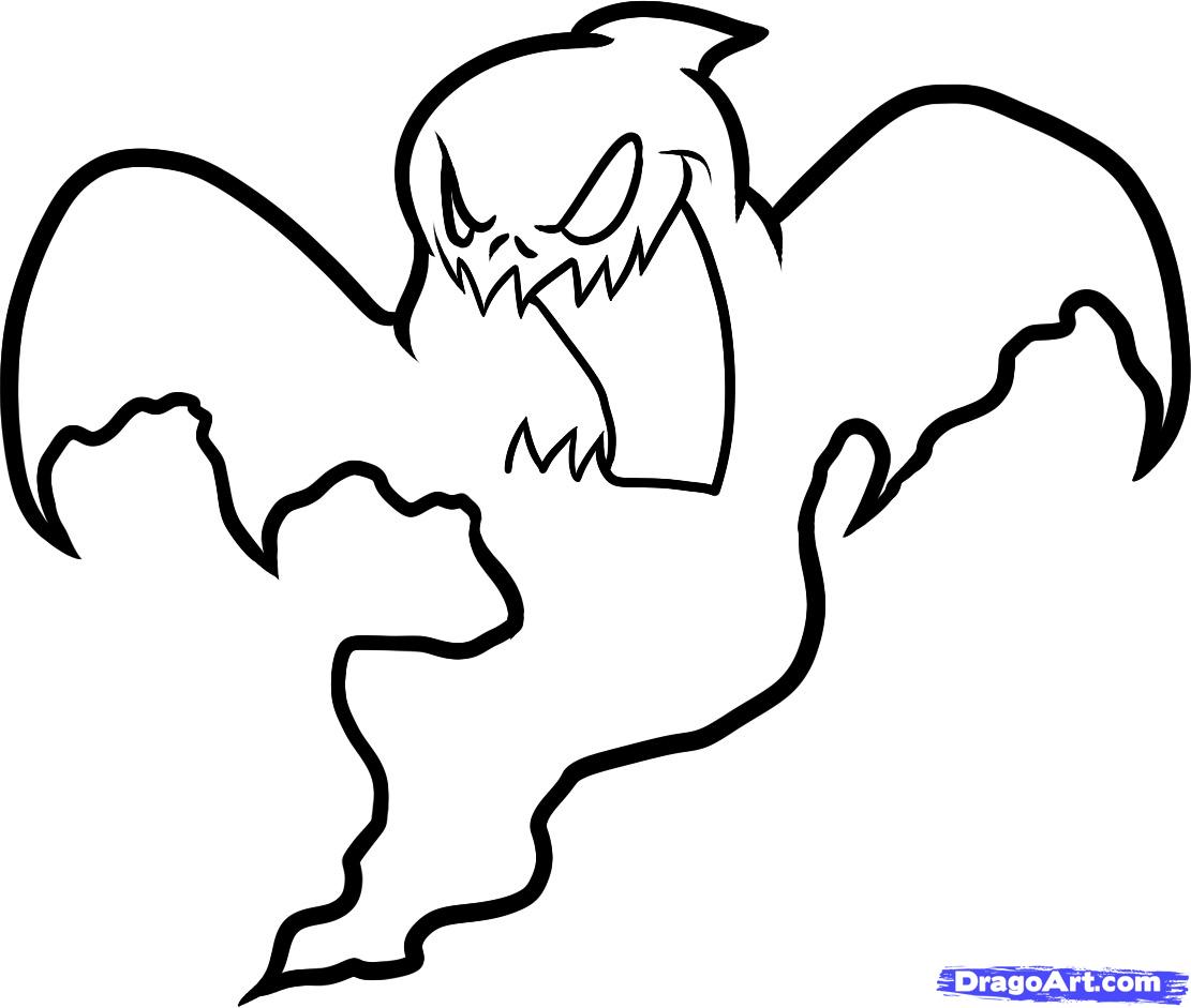 1111x941 Ghost Drawing Free Download - Ghost Outline Drawing