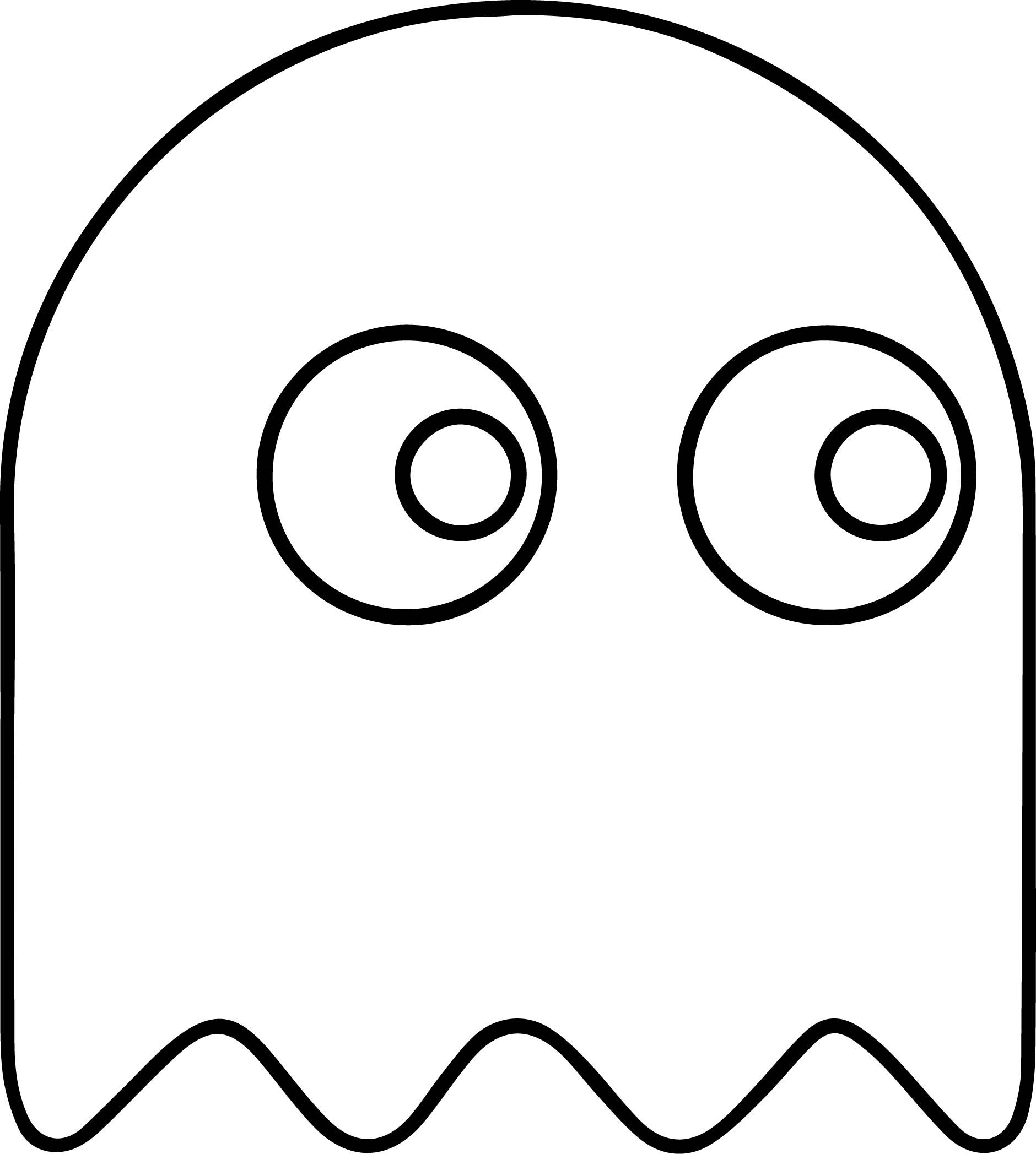 1880x2095 Pac Man Ghost Minion Fruit Coloring Pages, Printable Coloring - Ghost Outline Drawing