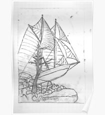 210x230 Ghost Ship Drawing Posters Redbubble - Ghost Ship Drawing