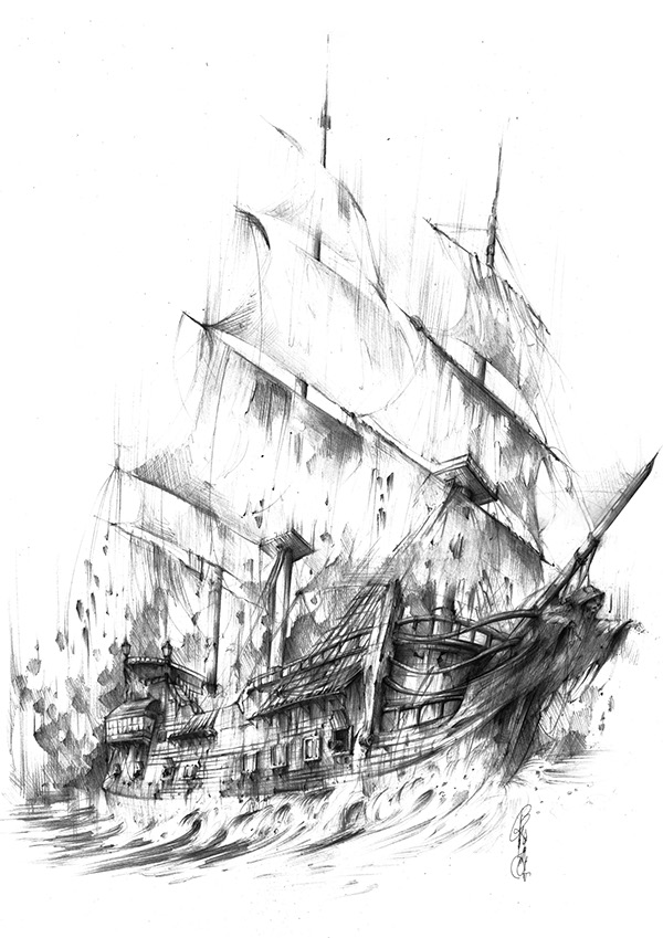 Ghost Ship Drawing at Explore collection of Ghost