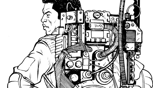 520x300 Ink Drawings Of Idw's Ghostbusters The Other Side Now Online - Ghostbusters Drawing