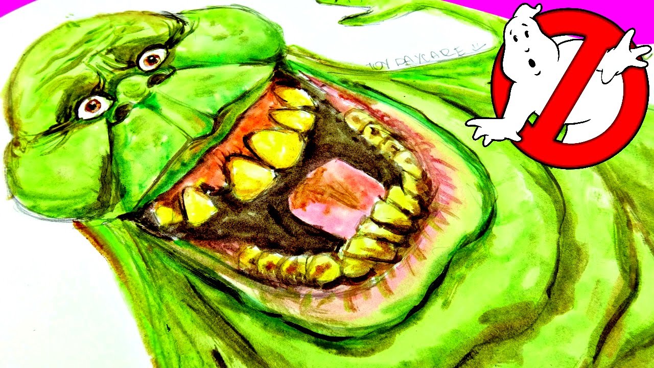 1280x720 Ghostbusters Learn How To Draw Slimer With Watercolors! Speed - Ghostbusters Drawing