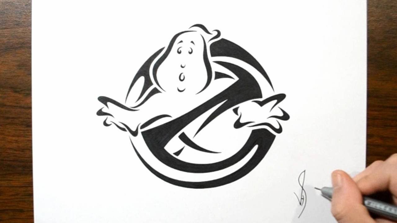1280x720 how to draw ghostbusters logo - Ghostbusters Logo Drawing