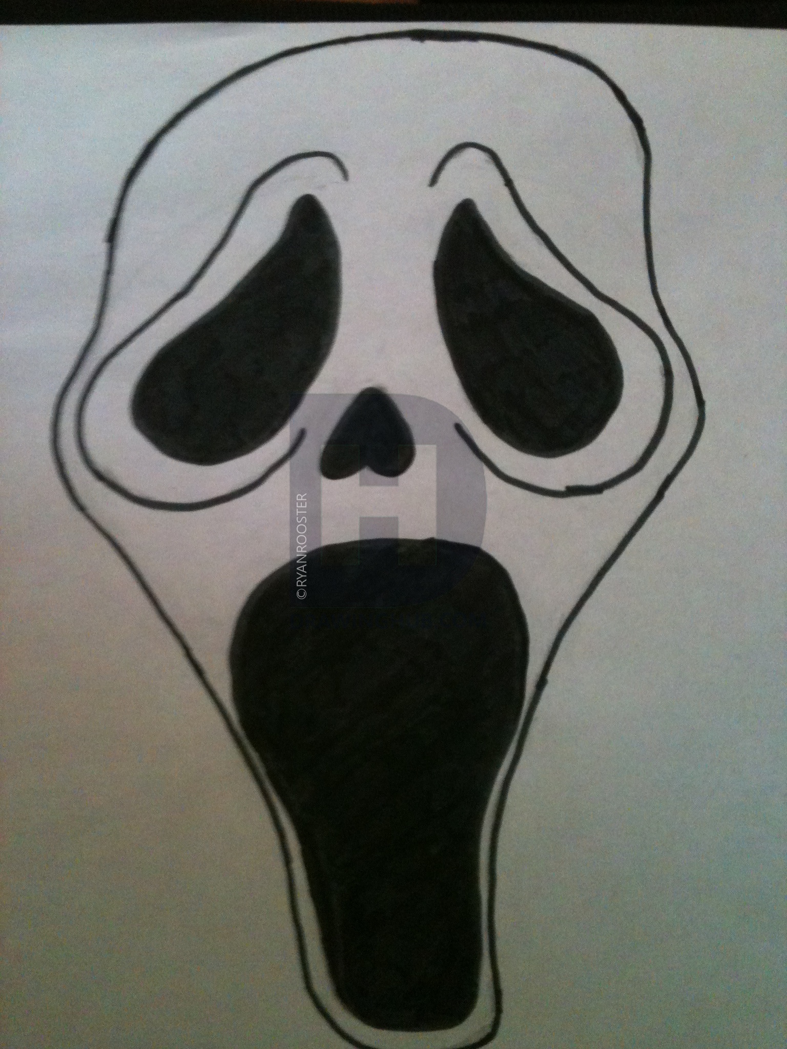 1536x2048 ghostface mask drawing - Ghostface Drawing
