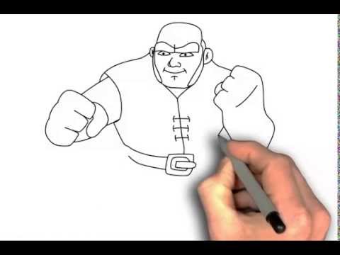 480x360 how to draw clash of clans characters giant - Giant Drawing