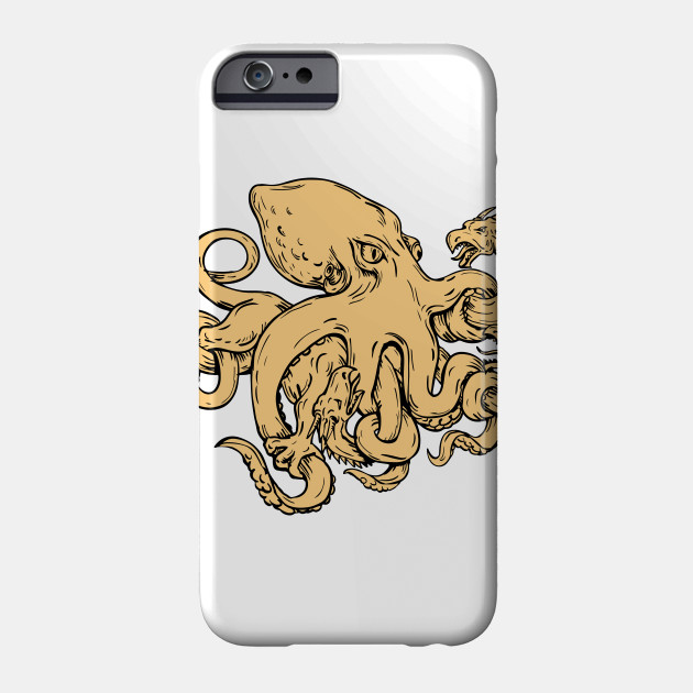 630x630 giant octopus fighting hydra drawing - Giant Octopus Drawing