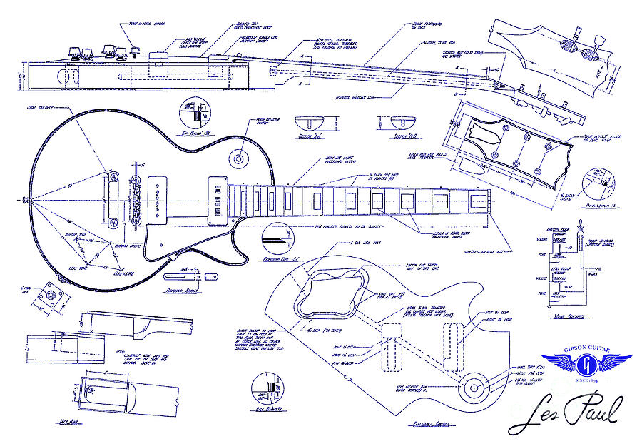 Чертежи les paul