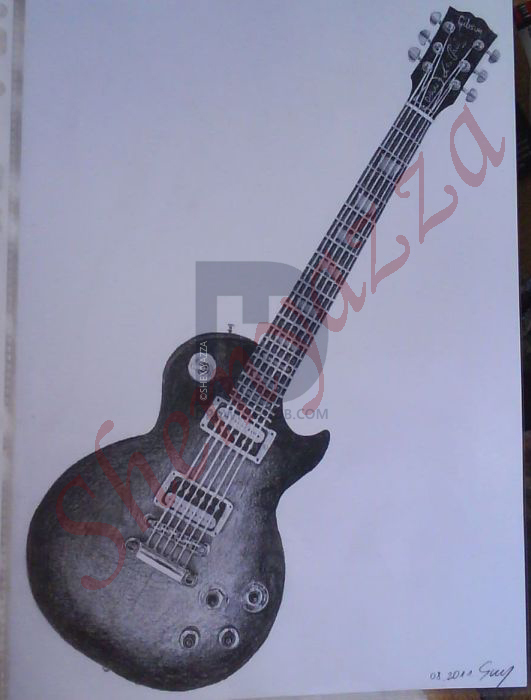 531x700 gibson les paul drawing - Gibson Les Paul Drawing