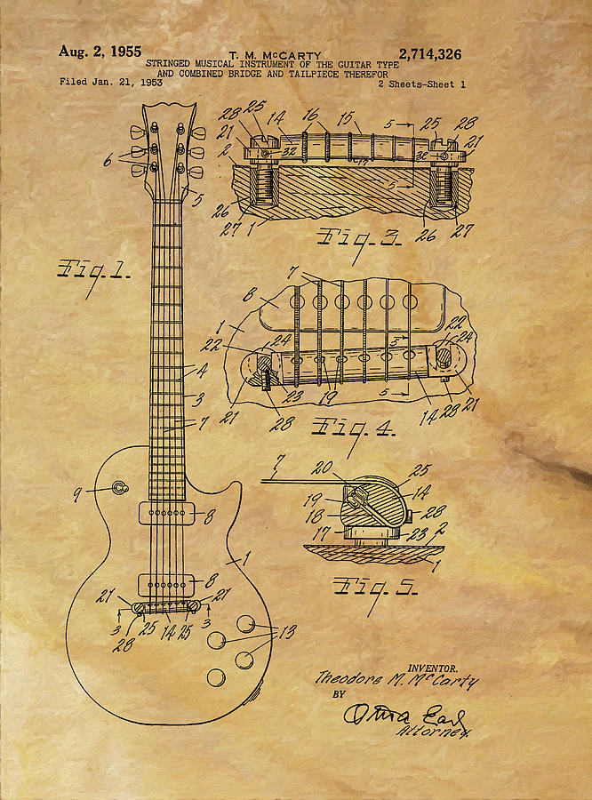 Gibson Les Paul Drawing at PaintingValley.com | Explore collection of