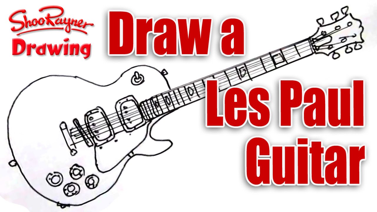 1280x720 how to draw a les paul electric guitar - Gibson Les Paul Drawing