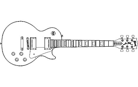 468x296 win a unique, customised gibson les paul guitar! daily - Gibson Les Paul Drawing
